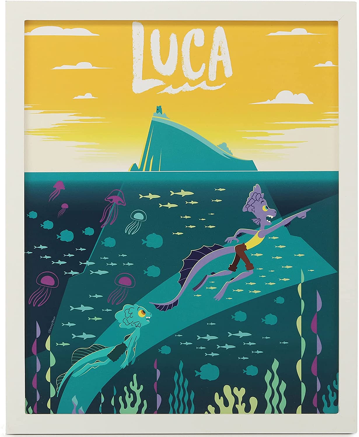 Disney and Pixar's Luca Swimming Framed Wood Wall Décor