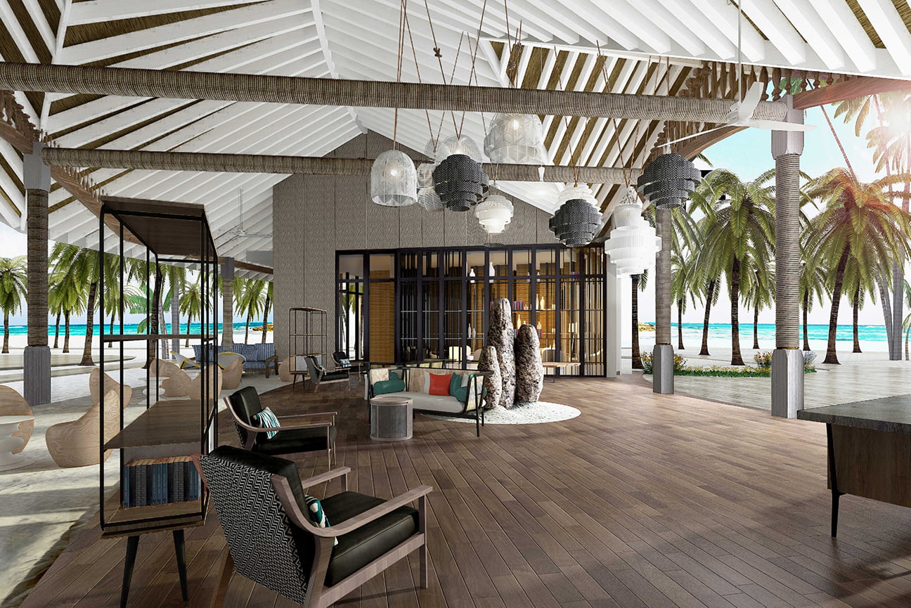 The Hub and Longitude Bar - Le Méridien Maldives Resort & Spa