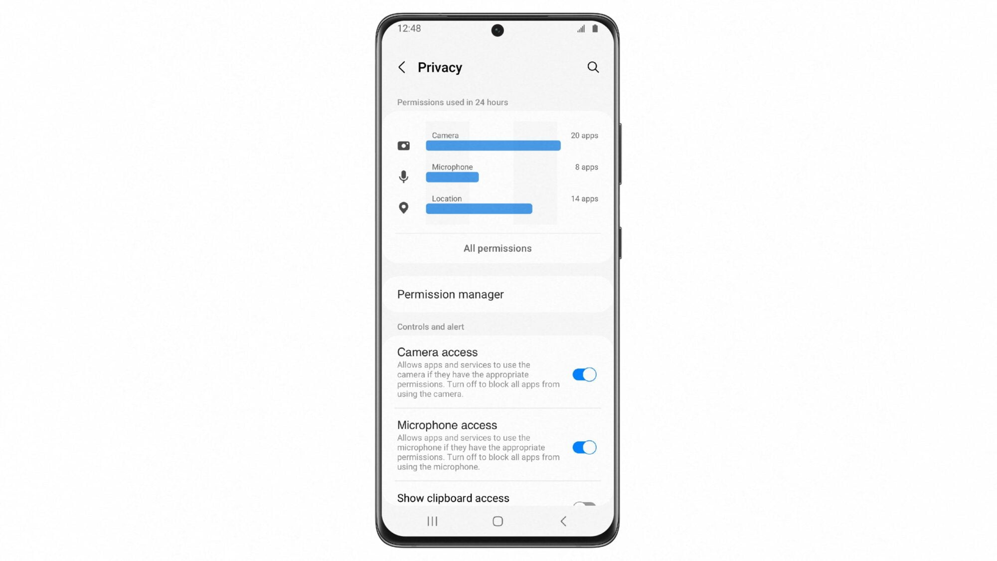 One UI 4 Beta Privacy Dashboard from Samsung