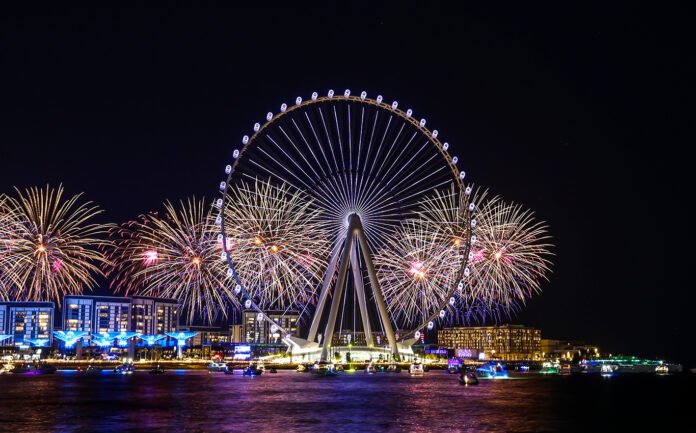 Ain Dubai opening fireworks show