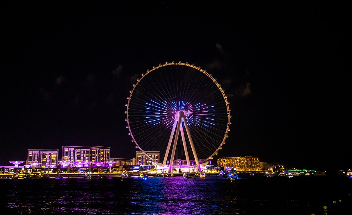 Ain Dubai opening light show