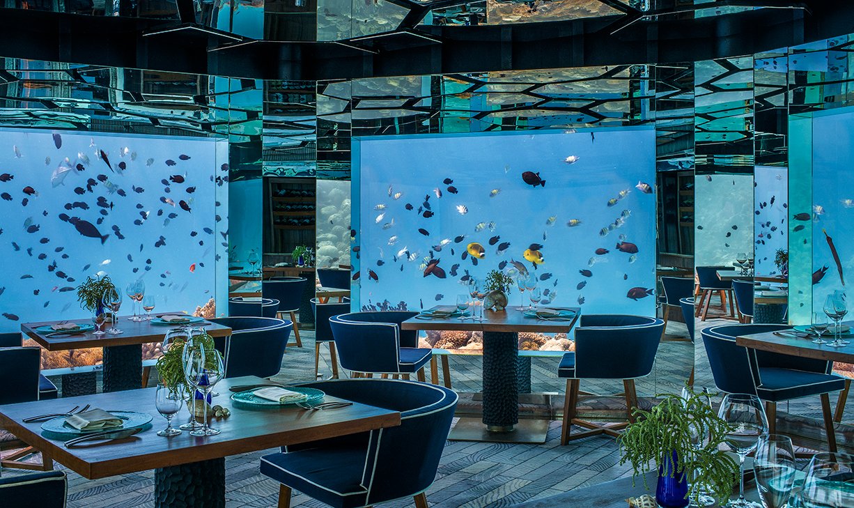 Anantara Kihavah - SEA Underwater Dining Interior