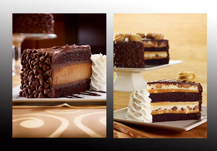 The Cheesecake Factory’s famous REESE’S® Peanut Butter Chocolate Cake Cheesecake, HERSHEY’S® Chocolate Bar Cheesecake