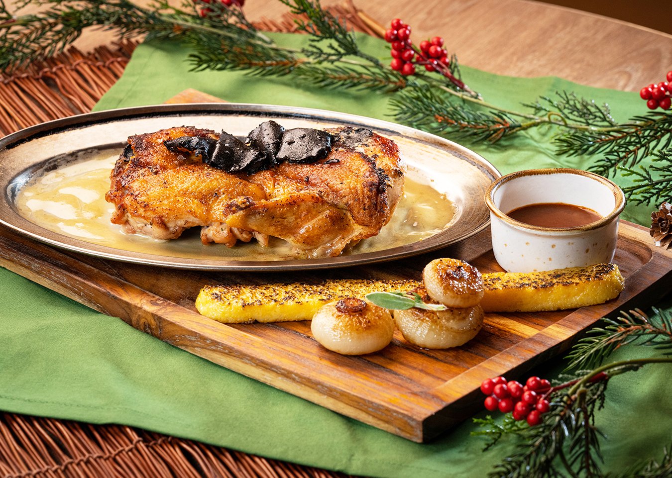 BRERA Christmas Menu Pan Seared Half Chicken