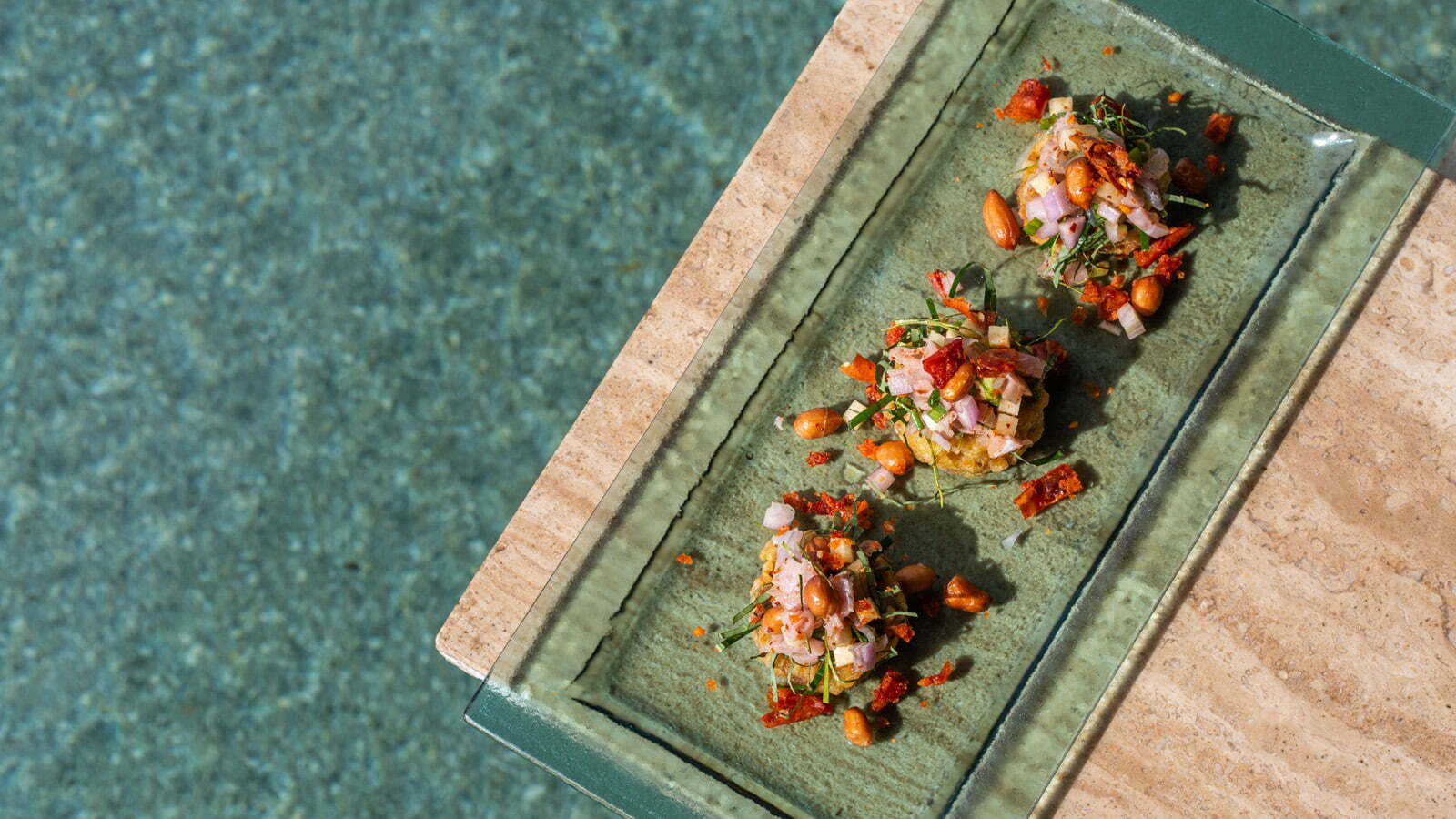 Yum naem thord (pork, deep-fried rice cakes, peanut)   - Koh Thai Kitchen at Four Seasons Resort Koh Samui