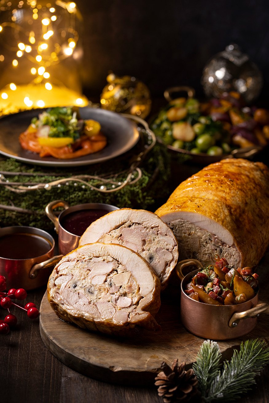 Roasted Whole Turkey Ballotine- 2021 Holiday dining experiences at The Manor and The St. Regis Bar in Macao