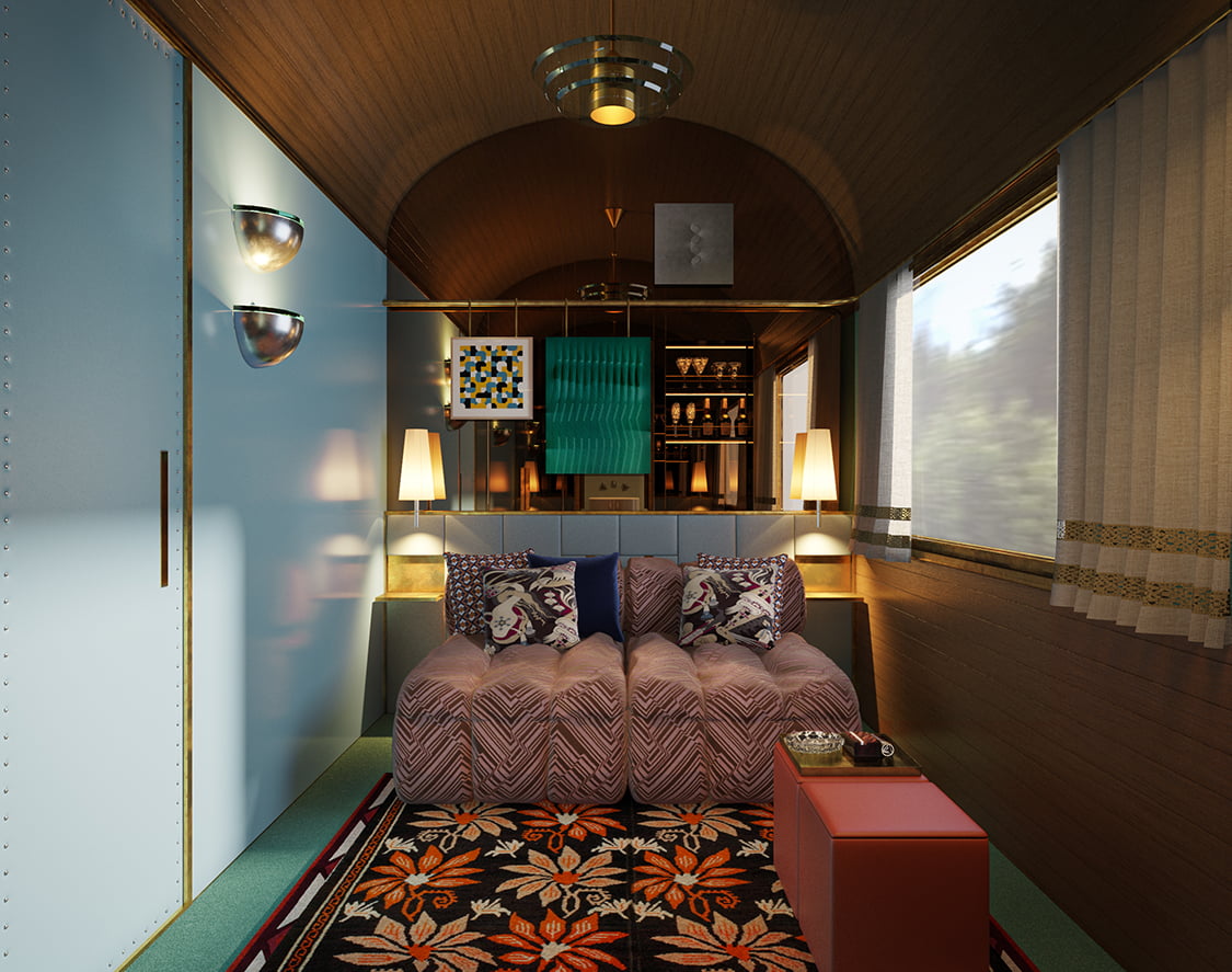 Rendering Orient Express La Dolce Vita by Dimorestudio OE Suite Deluxe