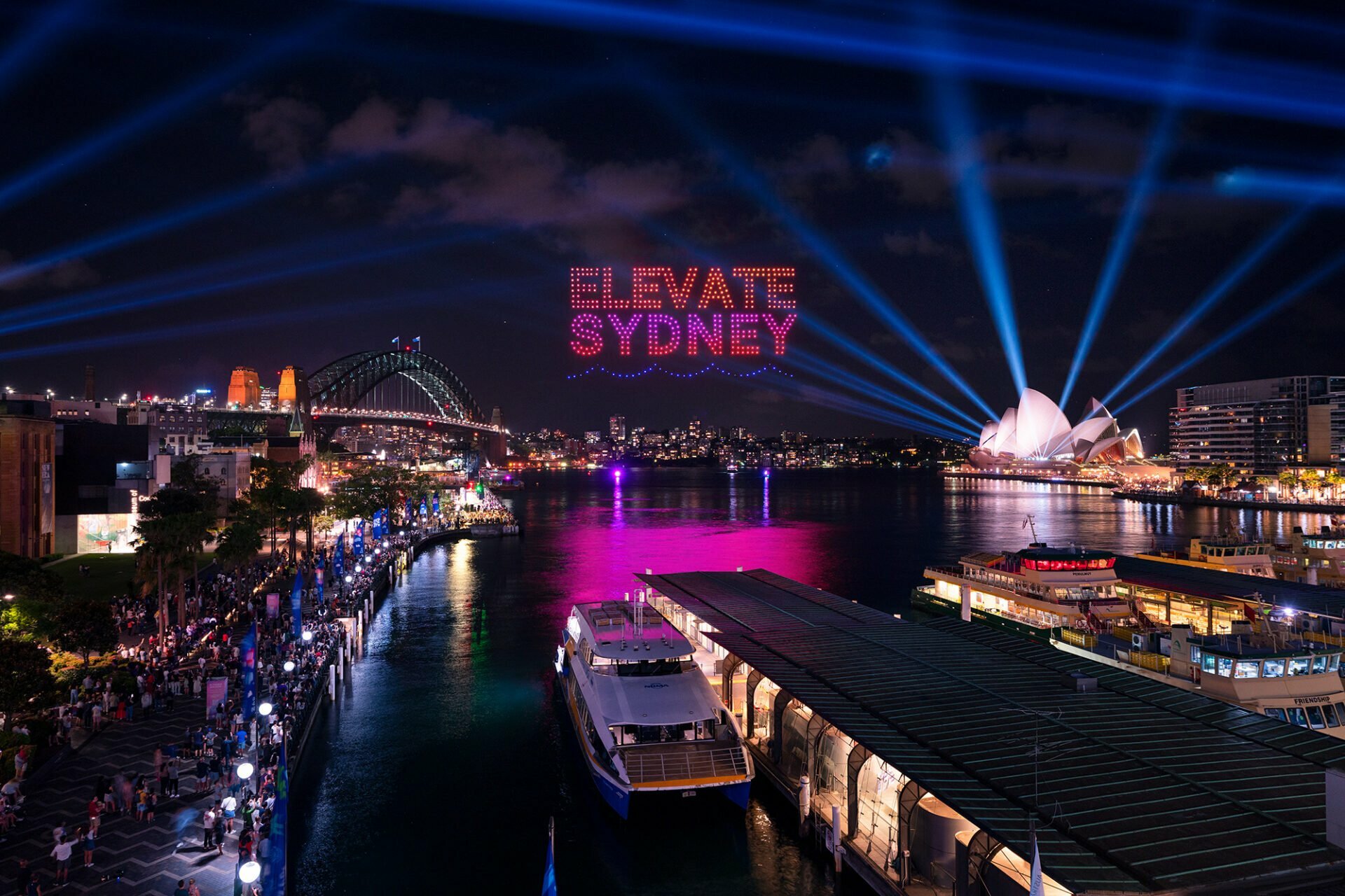 Watch Sky Show With 500 Choreographed Drones Over Sydney Cove 9314