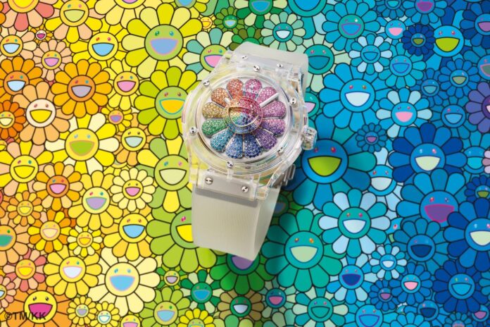 Hublot x Takashi Murakami Sapphire Rainbow timepiece