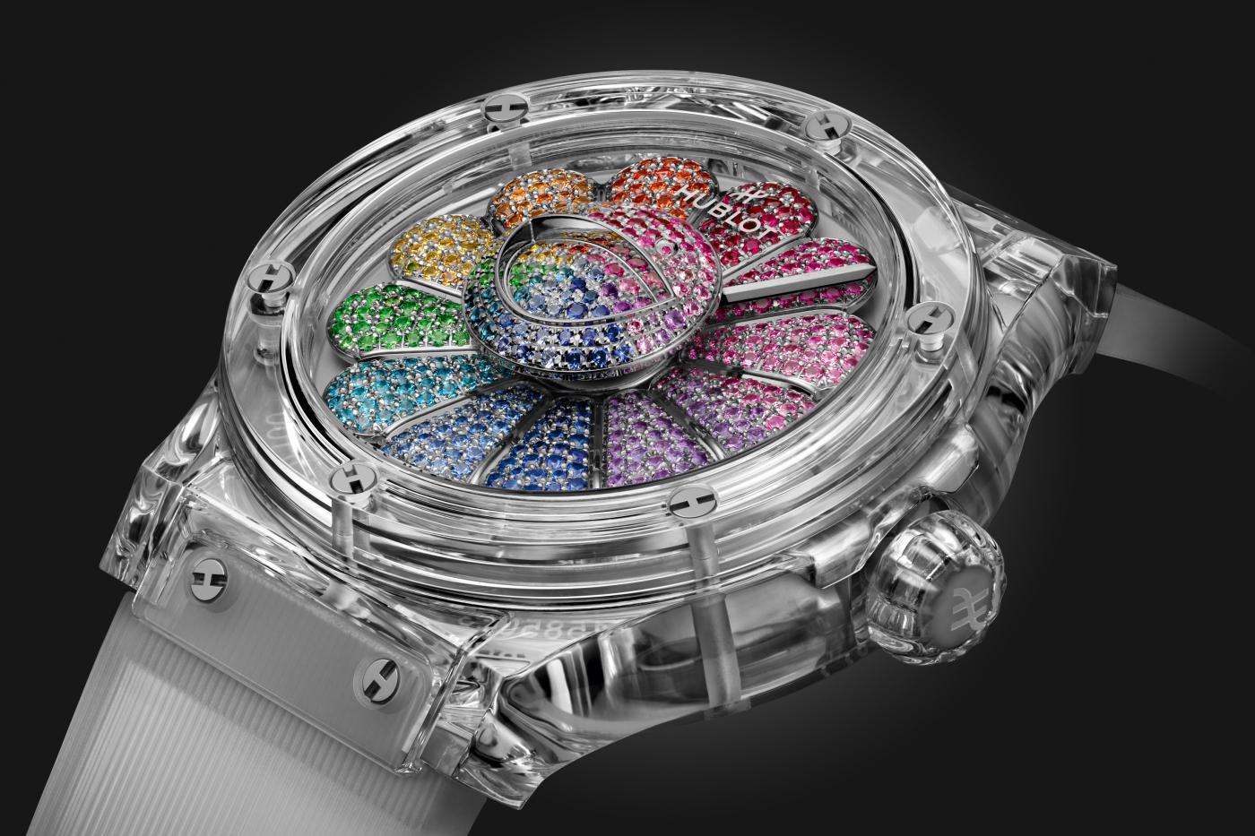 Hublot x Takashi Murakami Sapphire Rainbow timepiece