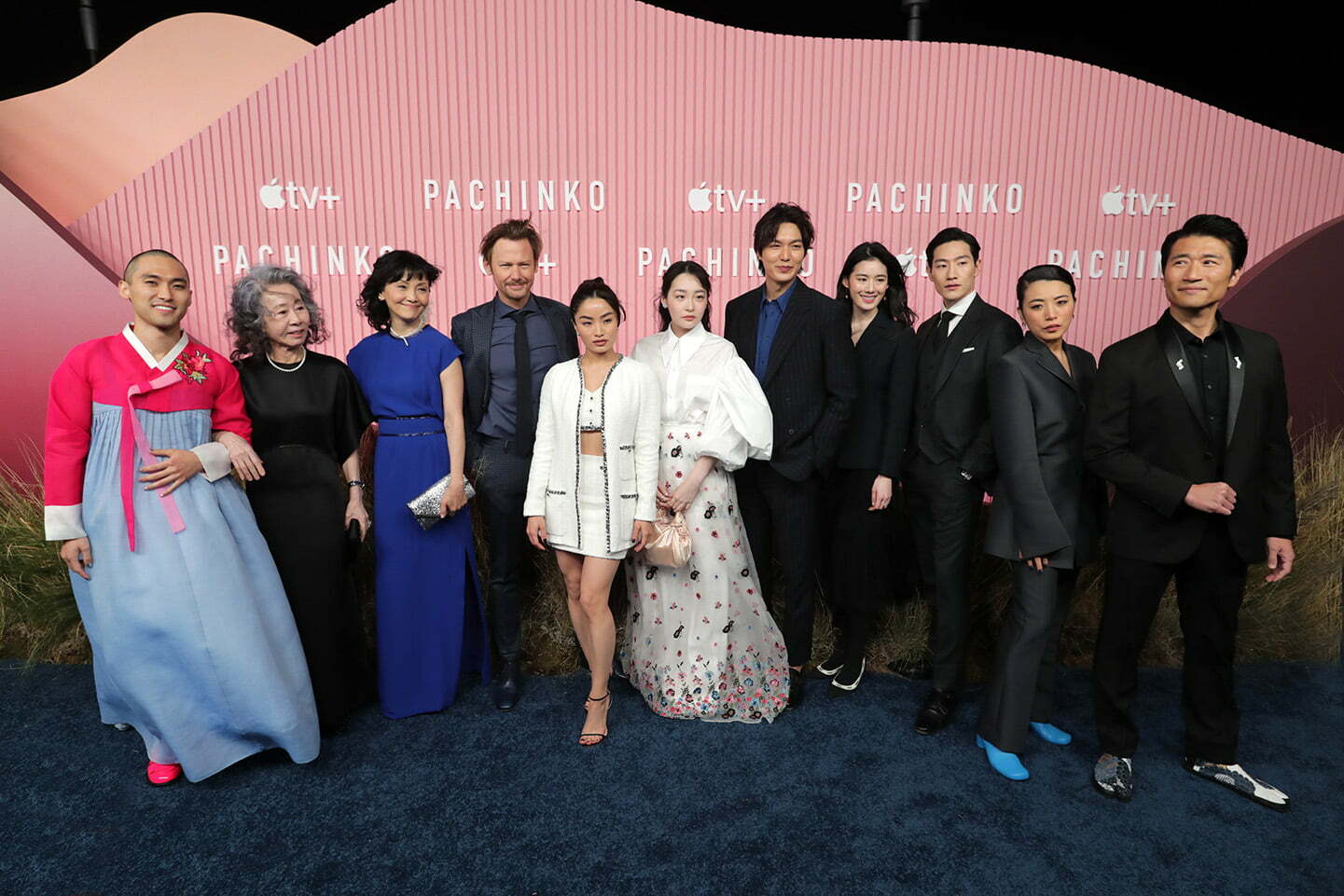 LOS ANGELES, CA - MARCH 16: The cast attends Apple’s "Pachinko" world premiere at The Academy Museum. "Pachinko" premieres globally on Apple TV+ on March 25, 2022.