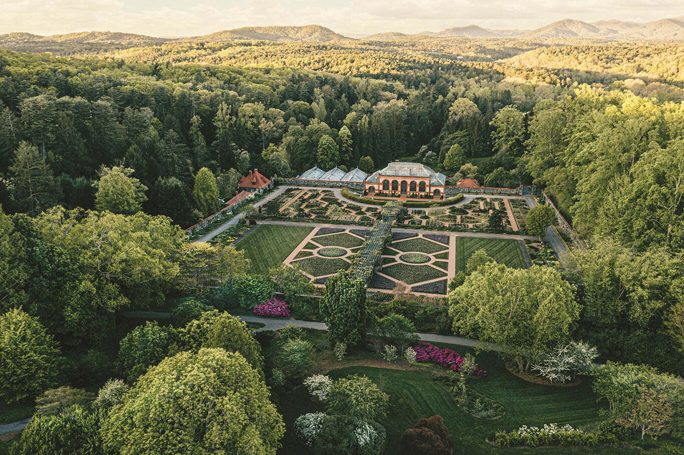 The Walled Garden at Biltmore in spring.