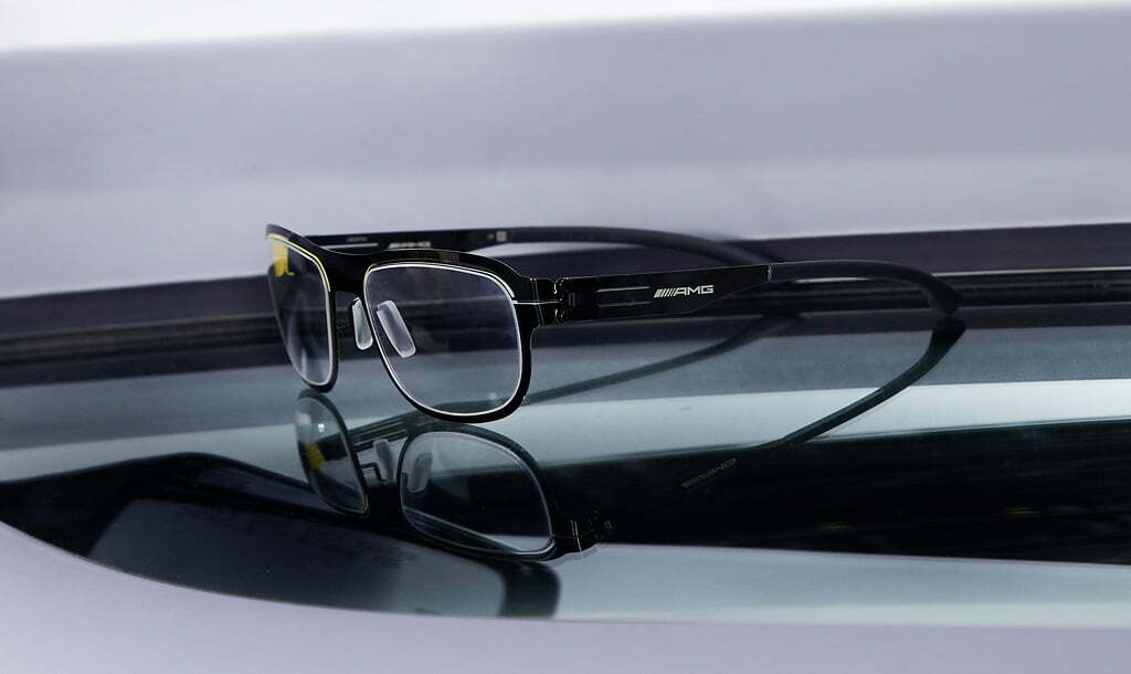 Mercedes-AMG x ic! berlin Sunglasses Collection - Model 03 / Gun Metal - AMG Yellow