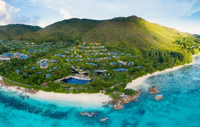 Raffles Seychelles aerial view