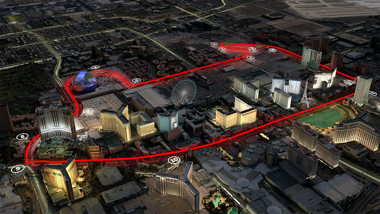 Formula 1 race will take place on Las Vegas Strip from 2023 - Track Map