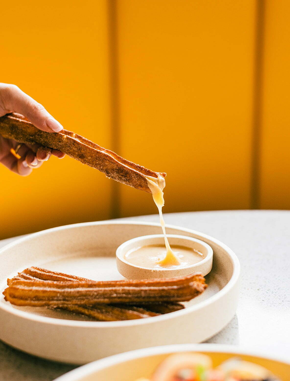 Churros, dulce de leche, agave cinnamon