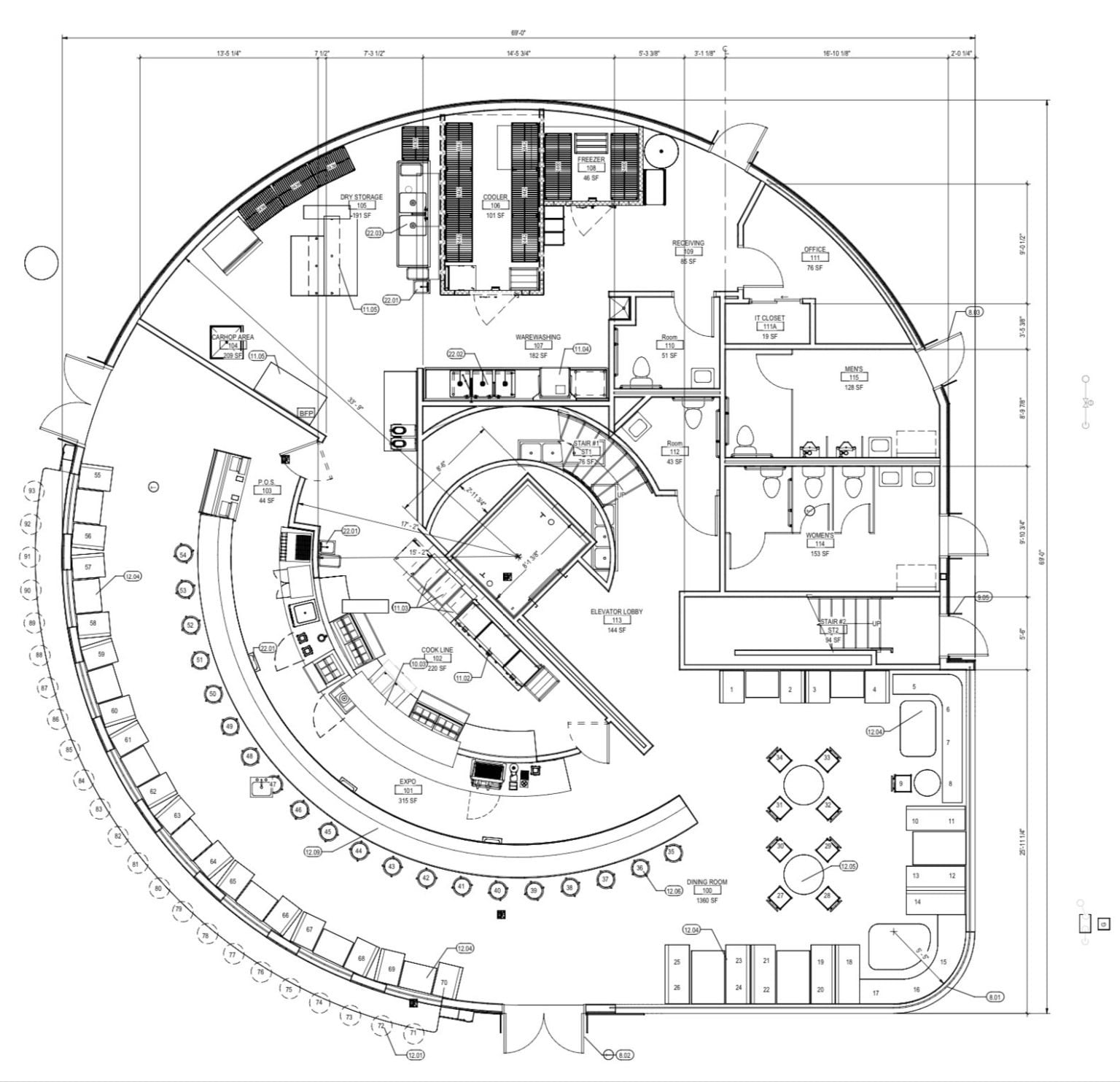 Tesla Restaurant blueprint