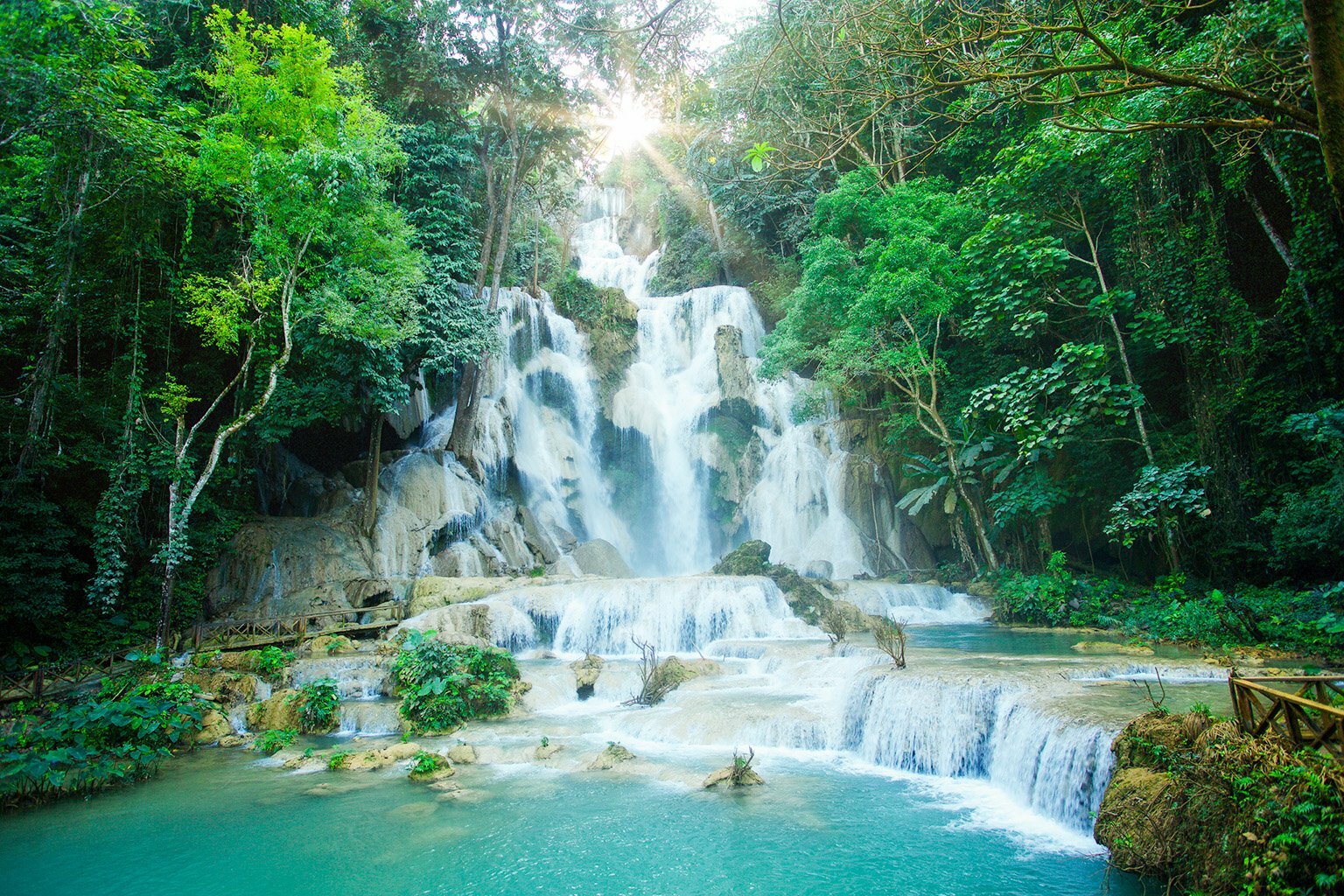 The Kuang Si Waterfall