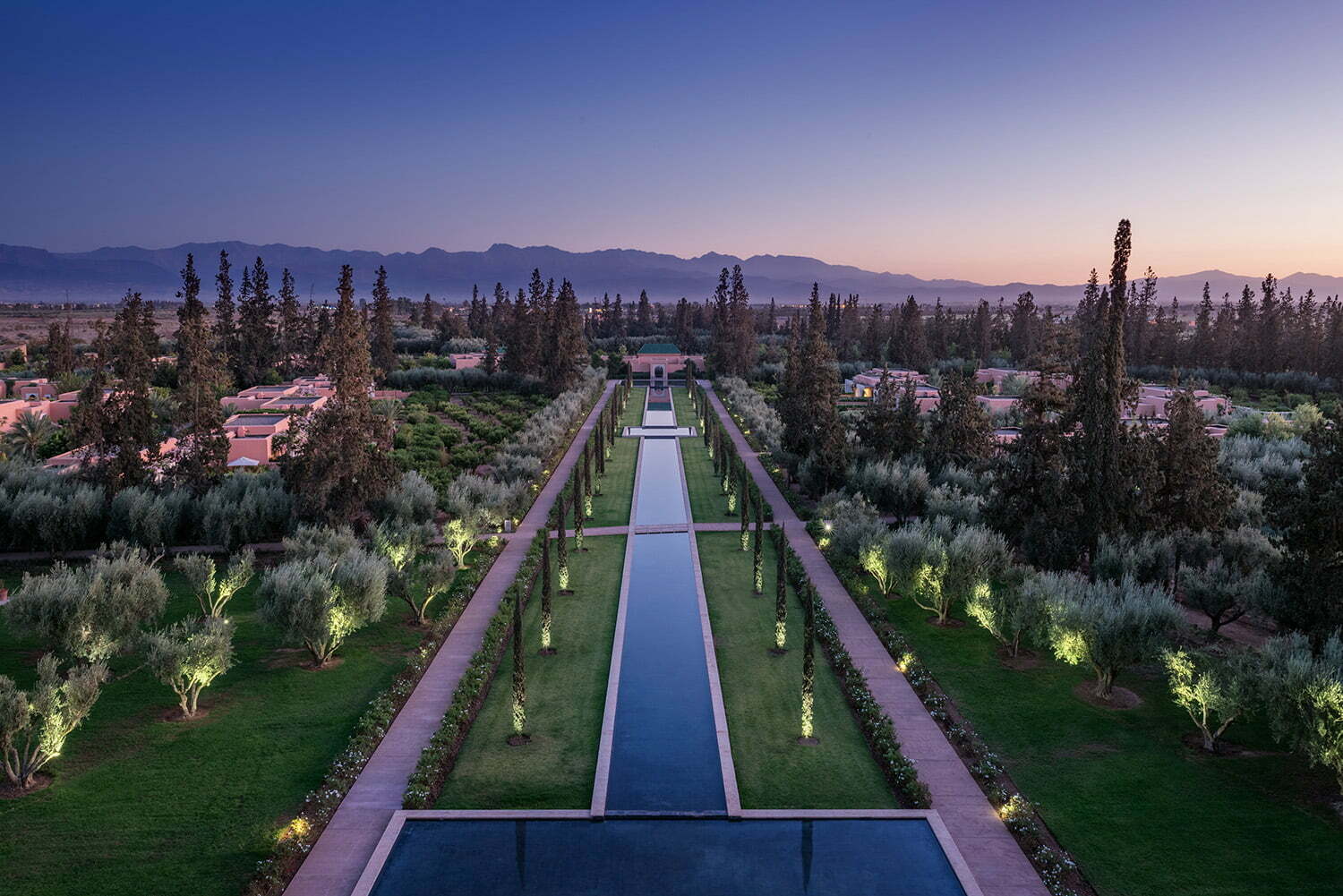 The Oberoi, Marrakech - Grand Canal and Atlas Mountains view