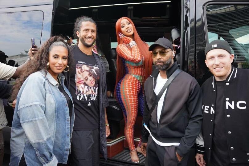 Cardi B photographed after her performance with Nessa, Colin Kaepernick, Joe Budden & DJ Drewski