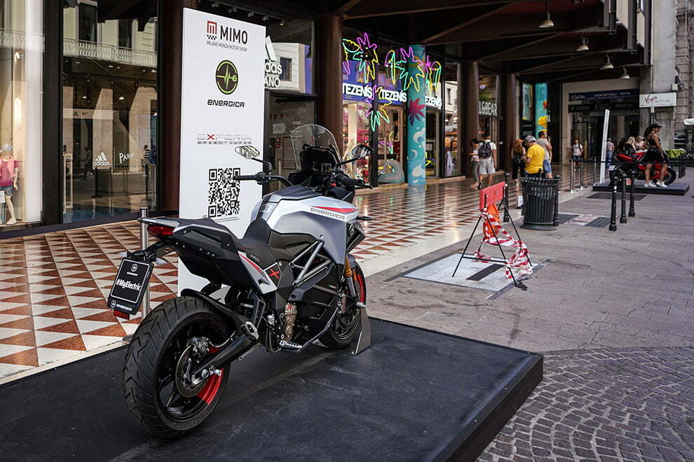 Energica Experia green Tourer - 2022 Milano Monza Motor Show in Milano, Italy