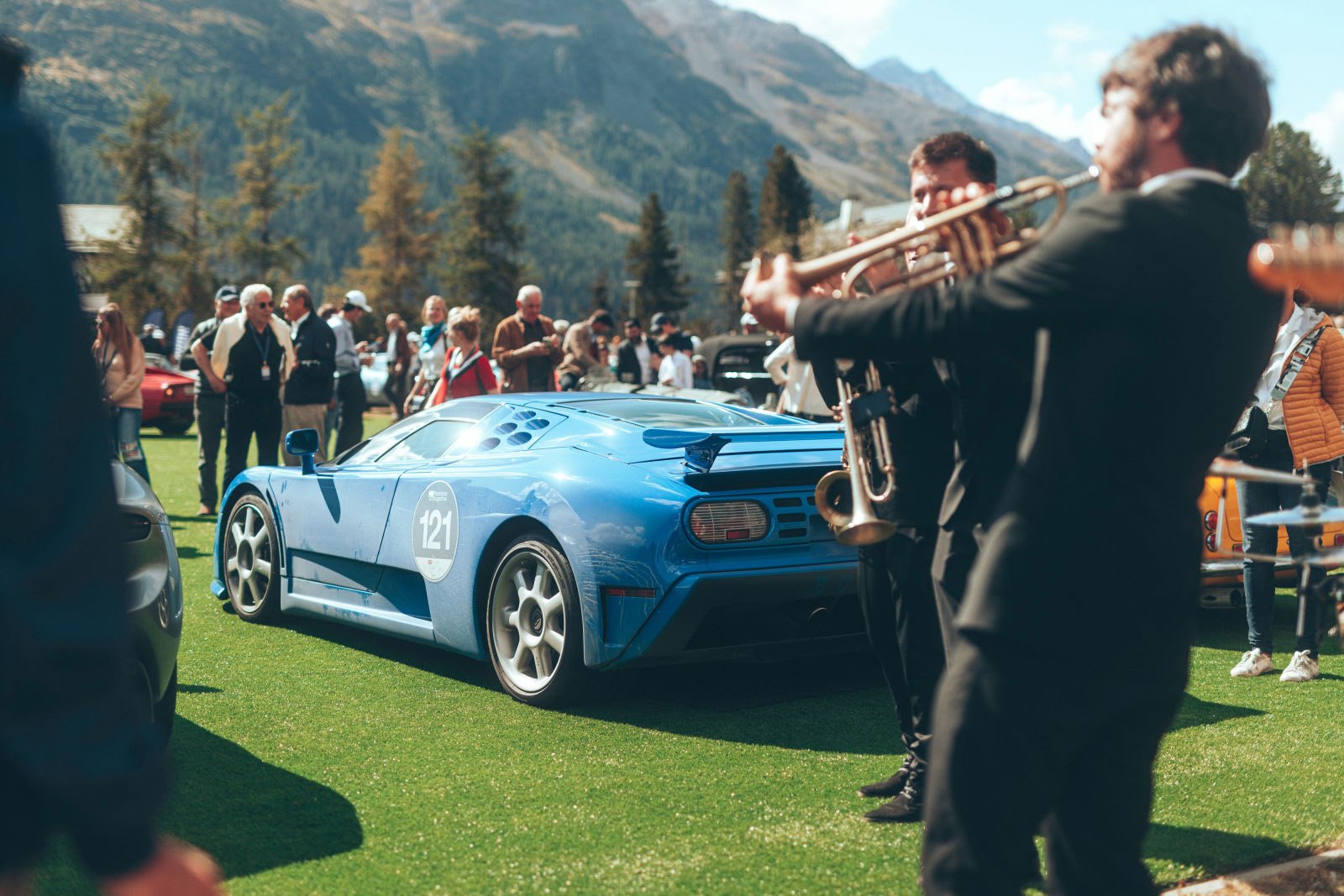 Bugatti at 2022 Passione Engadina motor event in St. Moritz