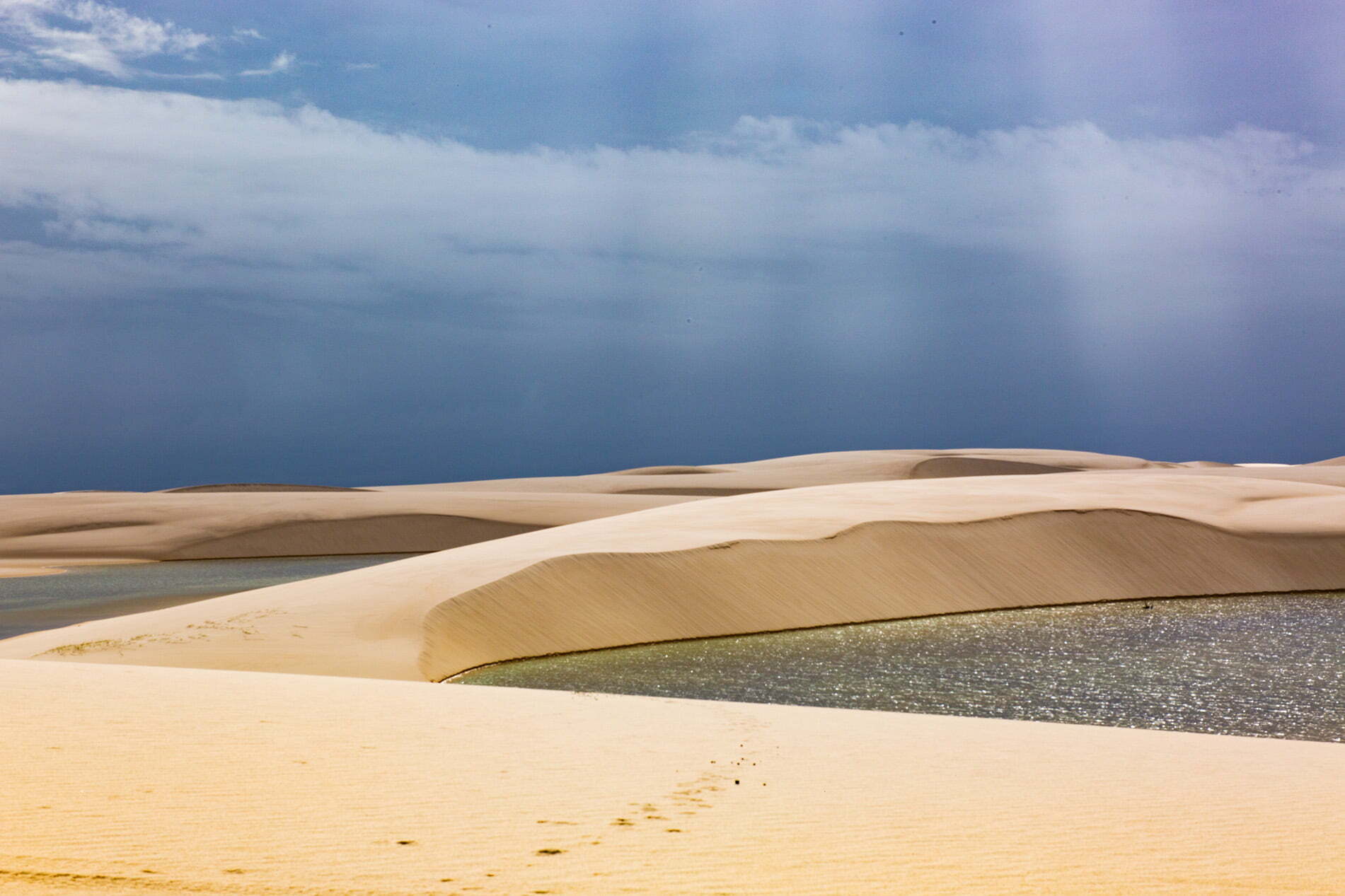 Lagoons in sand dunes.