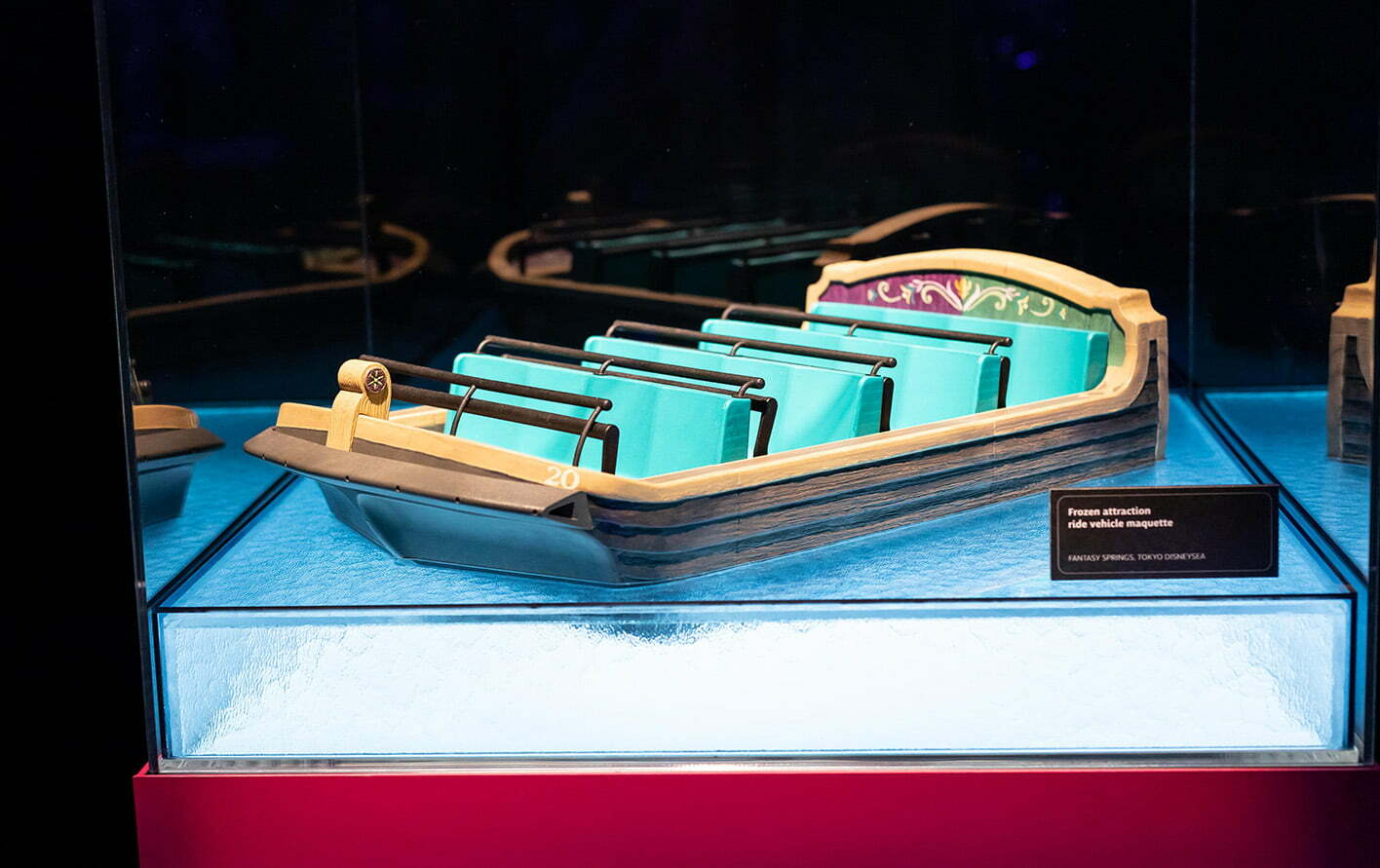 Frozen attraction ride vehicle maquette at Fantasy Springs, Tokyo Disneysea (Photo: Julie Nguyen/SNAP TASTE)