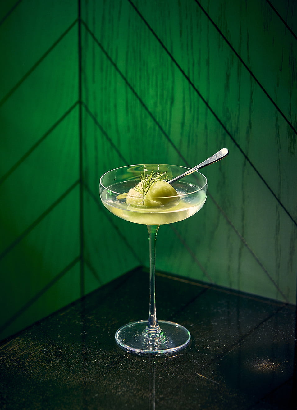 Green Lights from new cocktail menu ‘Once In A Lifetime’ at St James Bar - Sofitel London St James