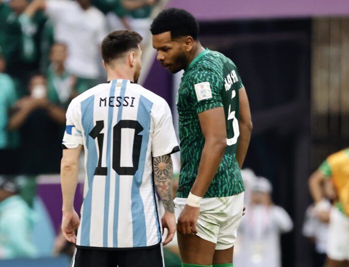 Messi at Saudi Arabia vs. Argentina match - World Cup 2022 Qatar