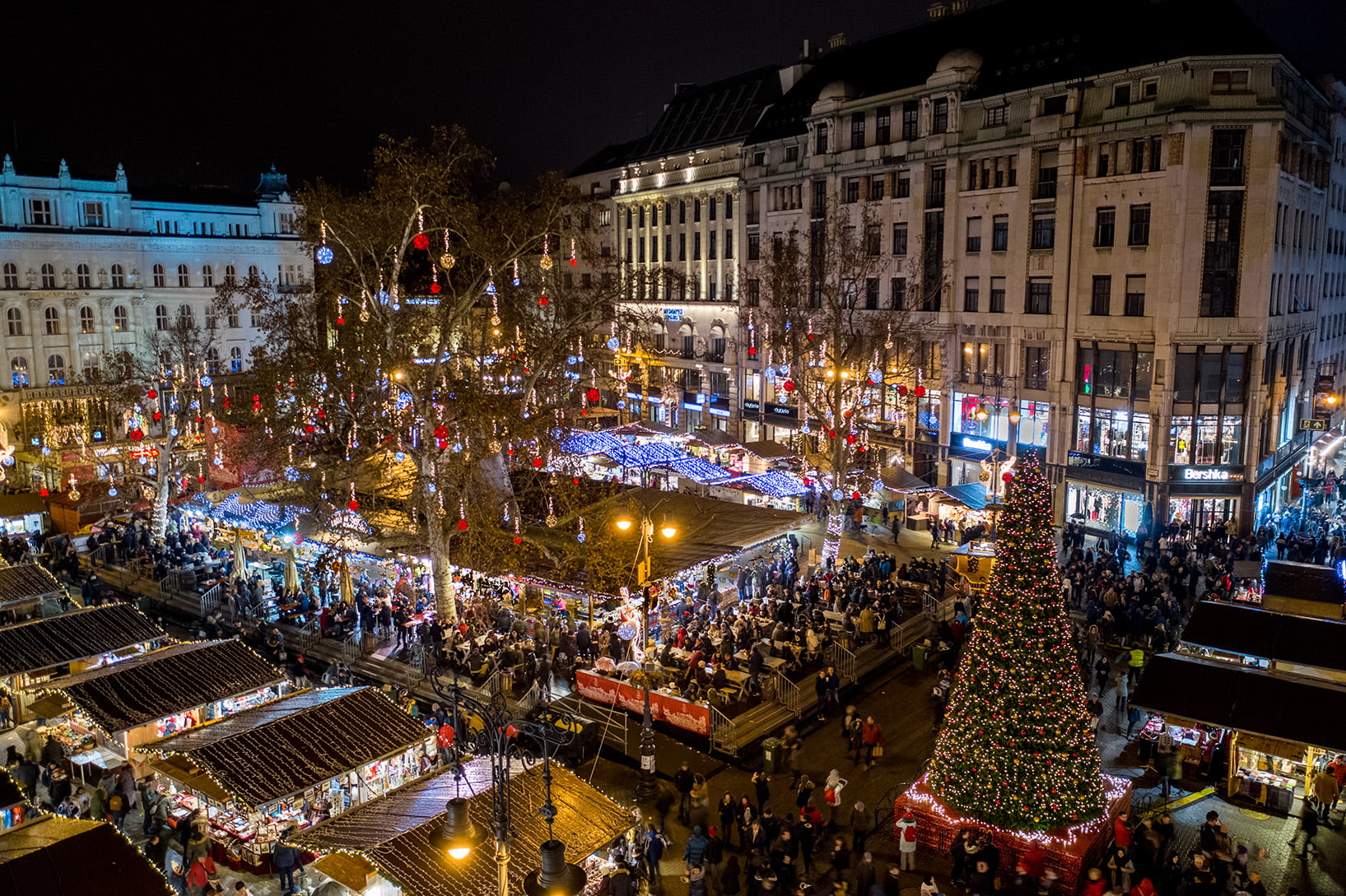 Vorosmarty Square Christmas Fair in Budapest