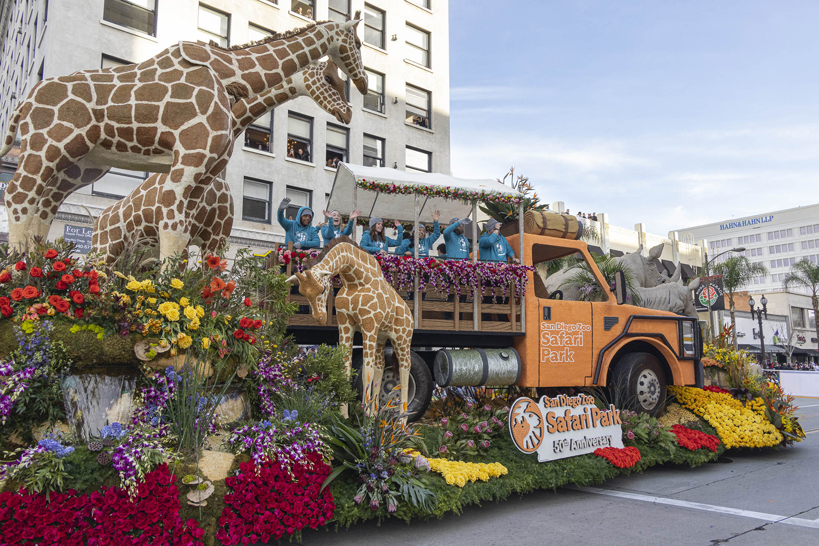 San Diego Zoo Safari Park Float at the Rose Parade