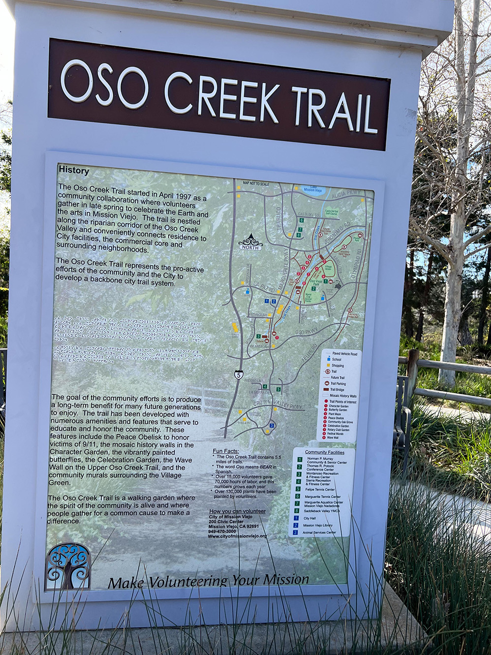 Oso Creek Trail in Mission Viejo, California (Photo by Julie Nguyen)