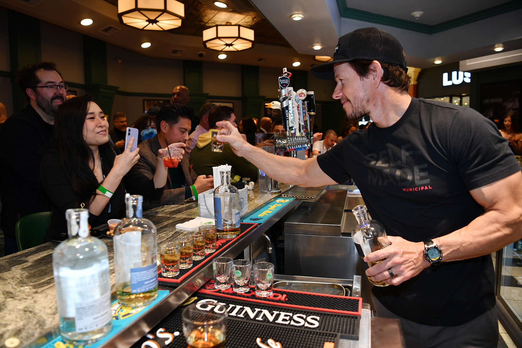 LAS VEGAS, NEVADA - MARCH 27: Mark Wahlberg attends the grand opening of Whalburgers At Mandalay Bay Resort And Casino on March 27, 2023 in Las Vegas, Nevada.