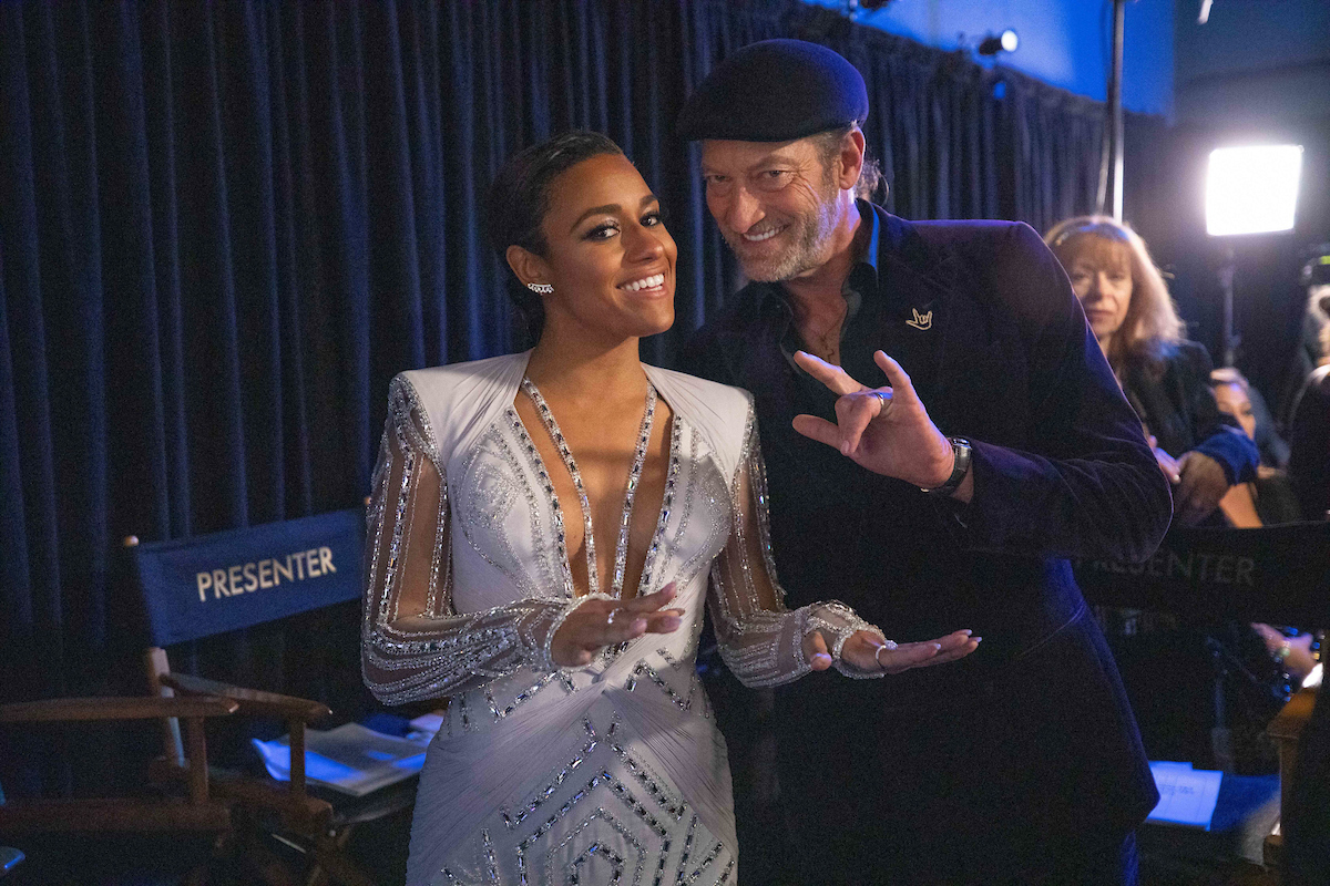 Ariana DeBose and Troy Kotsur present the Oscar® for Actor in a Supporting Role during the live ABC telecast of the 95th Oscars® at the Dolby® Theatre at Ovation Hollywood on Sunday, March 12, 2023.