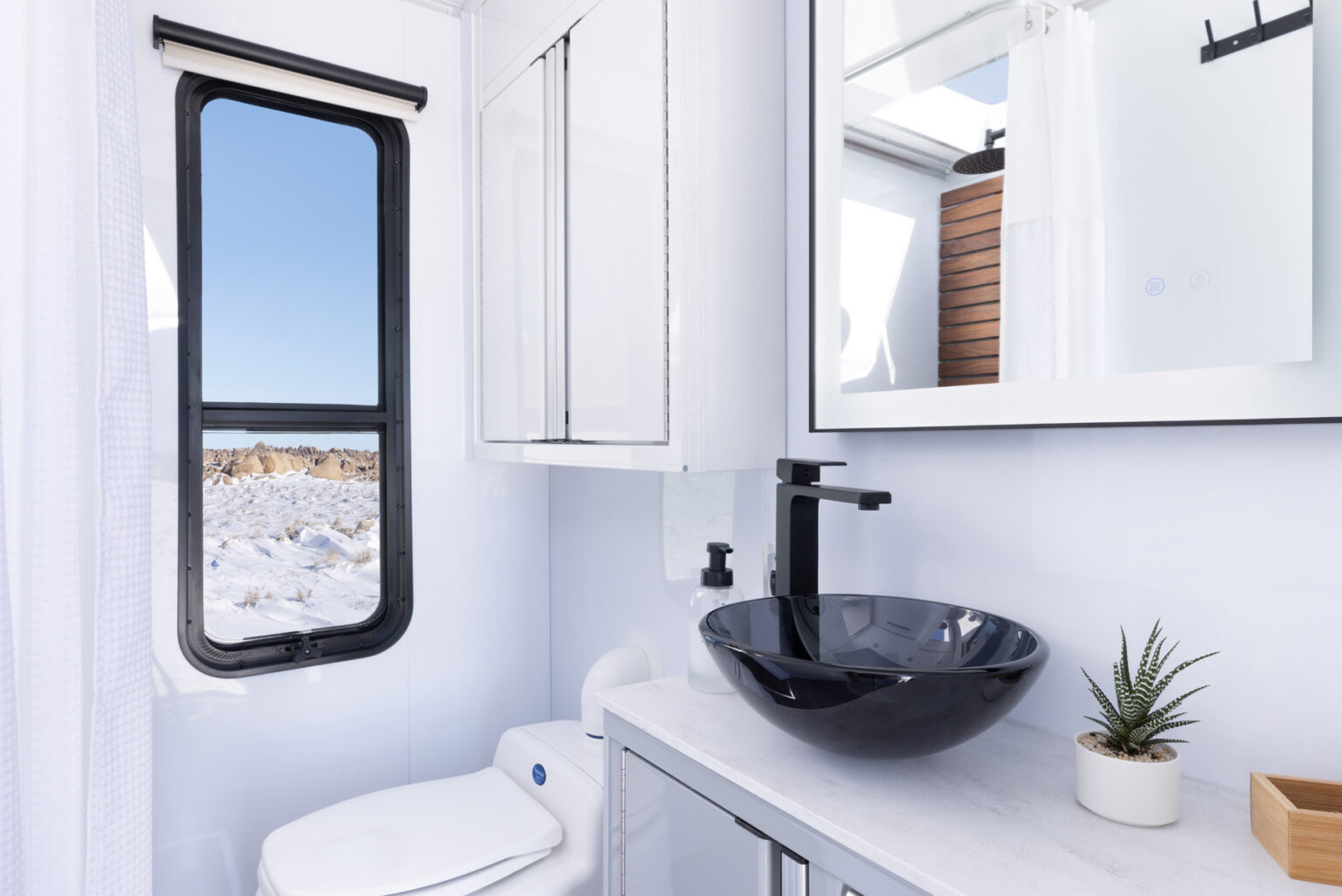 SNAP TASTE 2024 Living Vehicle Lineup Redefining Off Grid Living   2024 Living Vehicle HD Bathroom 1536x1025 