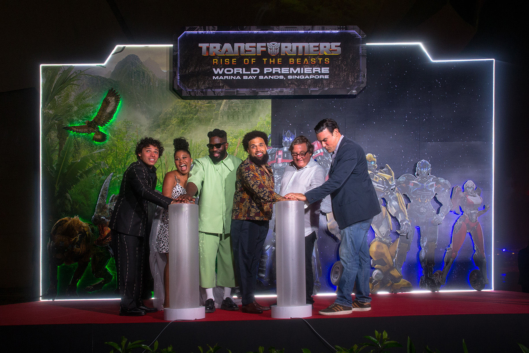 Transformers: Rise of the Beasts world premiere at Marina Bay Sands in Singapore