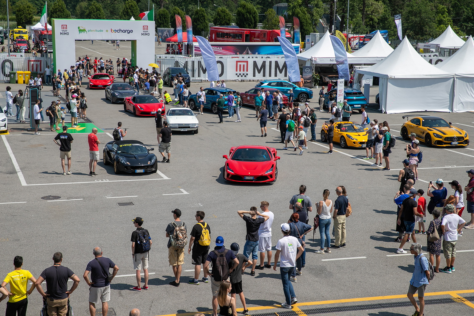 Ferrari at 2023 Milano Monza Motor Show in Italy