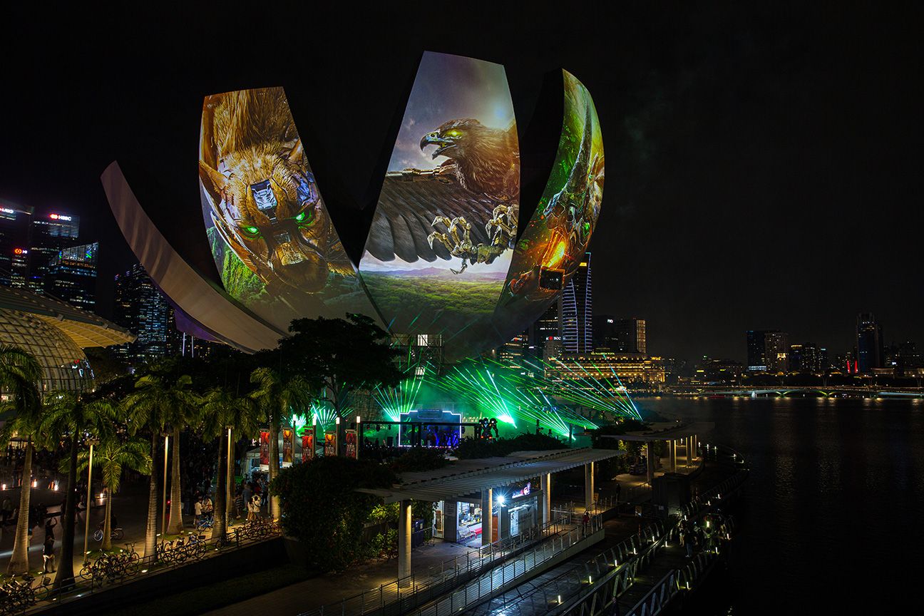 Transformers: Rise of the Beasts world premiere at Marina Bay Sands in Singapore