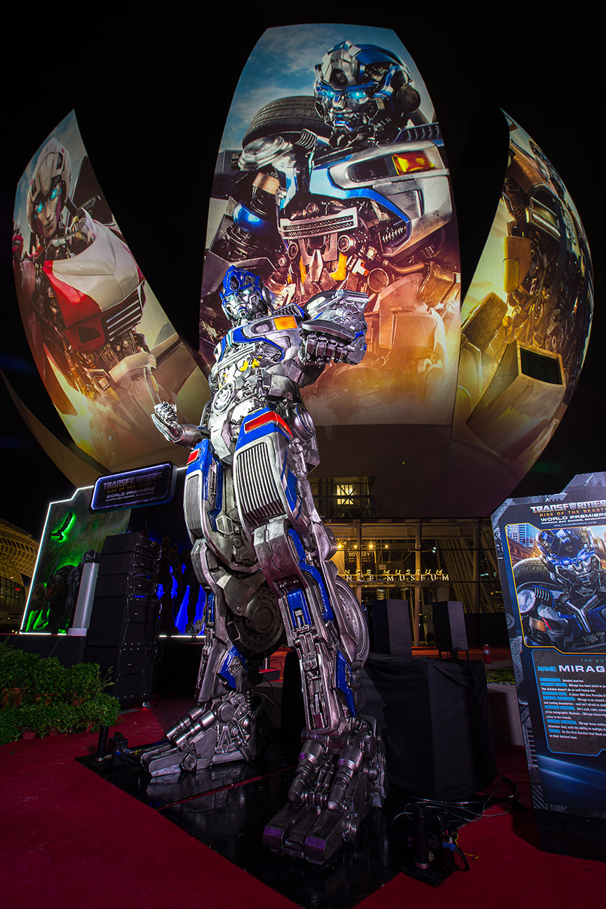 Transformers: Rise of the Beasts world premiere at Marina Bay Sands in Singapore