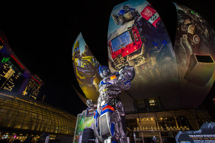 Transformers: Rise of the Beasts world premiere at Marina Bay Sands in Singapore