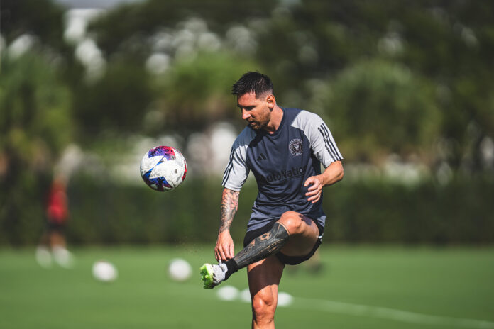 Lionel Messi in Action during Inter Miami CF Training