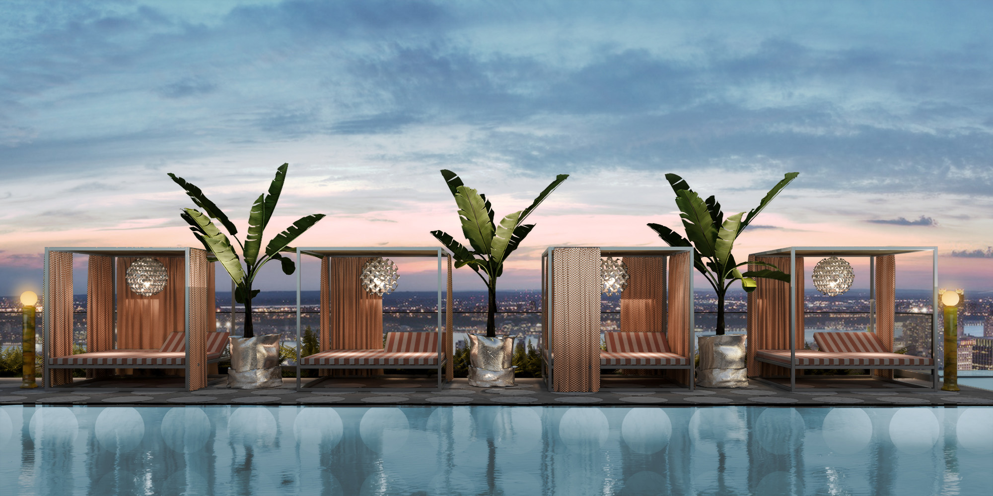 Mondrian Singapore Duxton Rooftop Cabanas