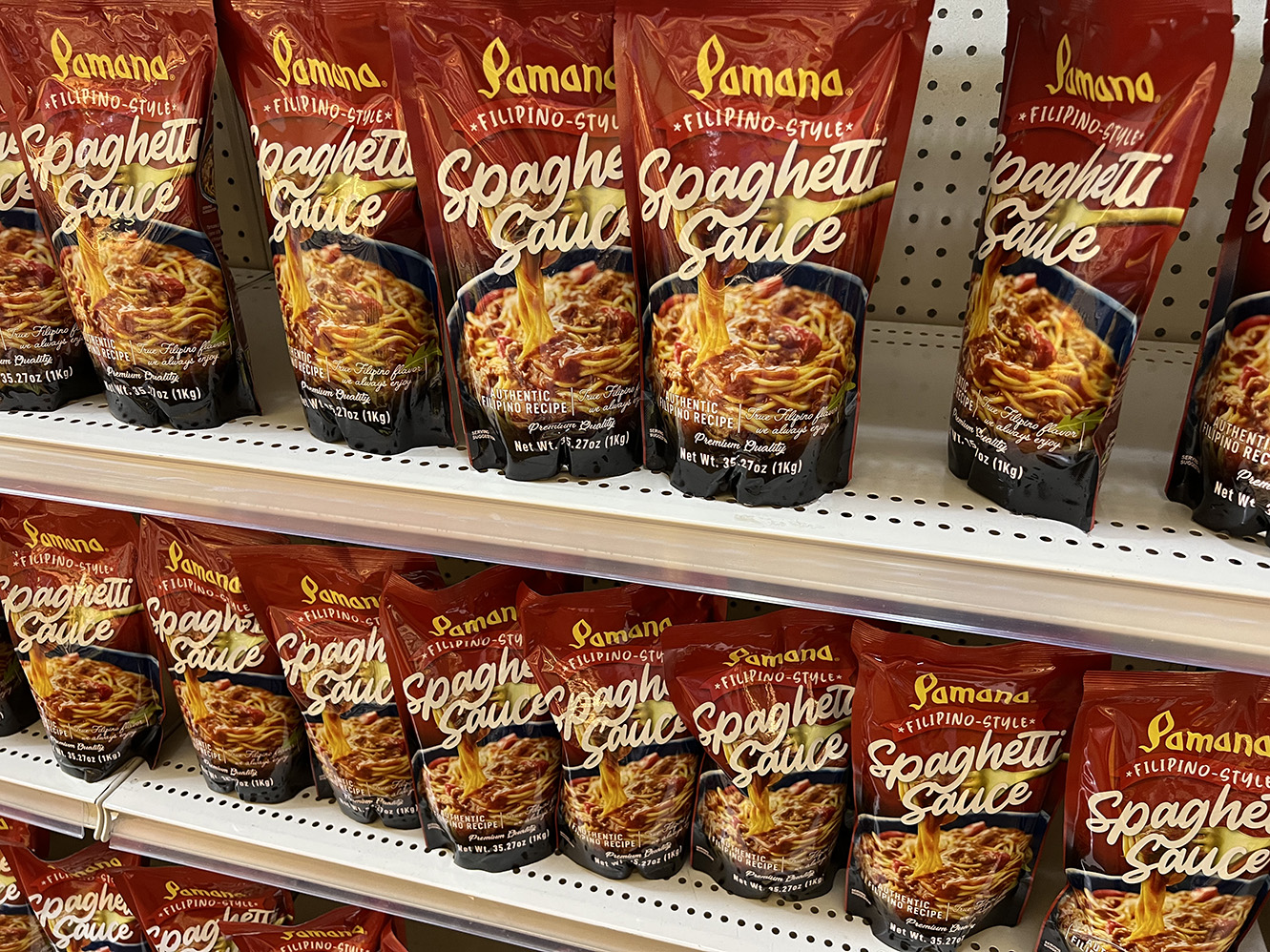 Filipino-style spaghetti sauce - Seafood City Supermarket in Irvine, California - Photo by Julie Nguyen