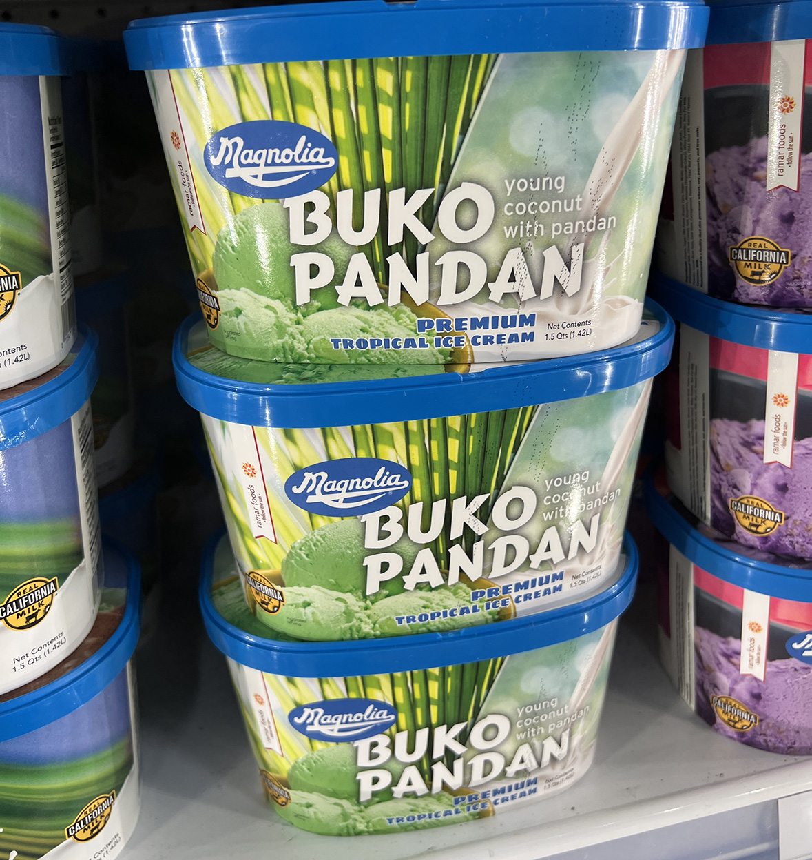 Pandan ice cream - Seafood City Supermarket in Irvine, California - Photo by Julie Nguyen