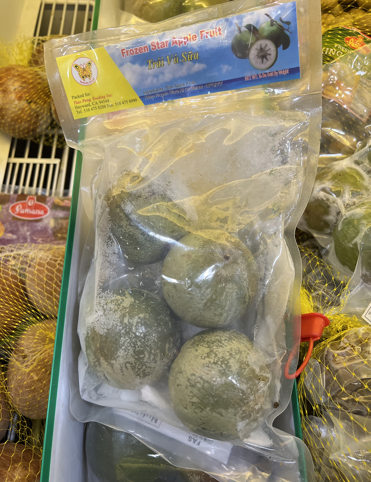 Frozen star apple fruit - Seafood City Supermarket in Irvine, California - Photo by Julie Nguyen