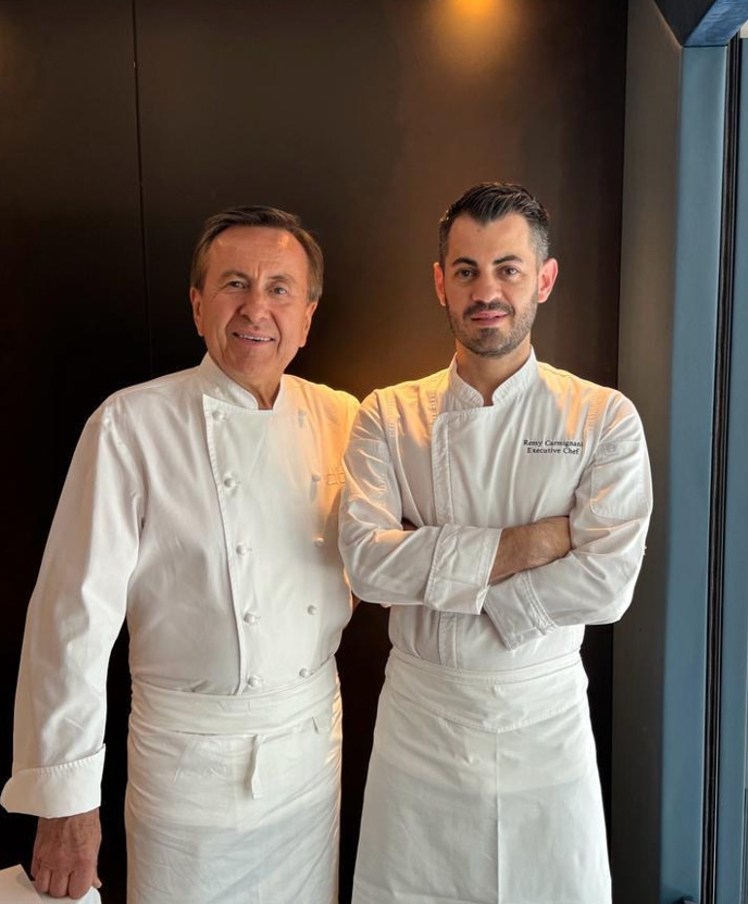 Chef Daniel Boulud with Executive Chef Rémy Carmignani