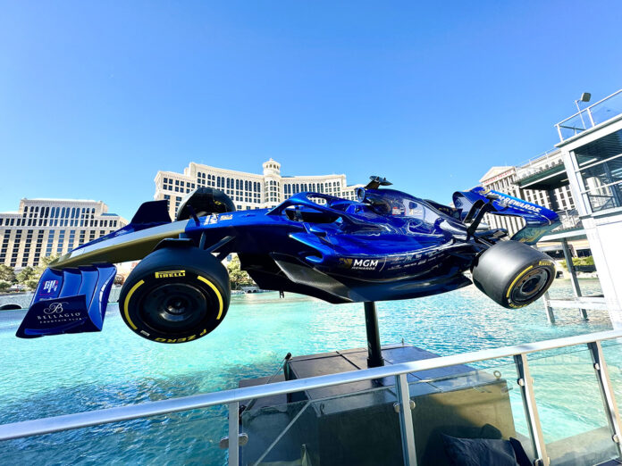 MGM Rewards F1 Show Car at Bellagio Fountain Club