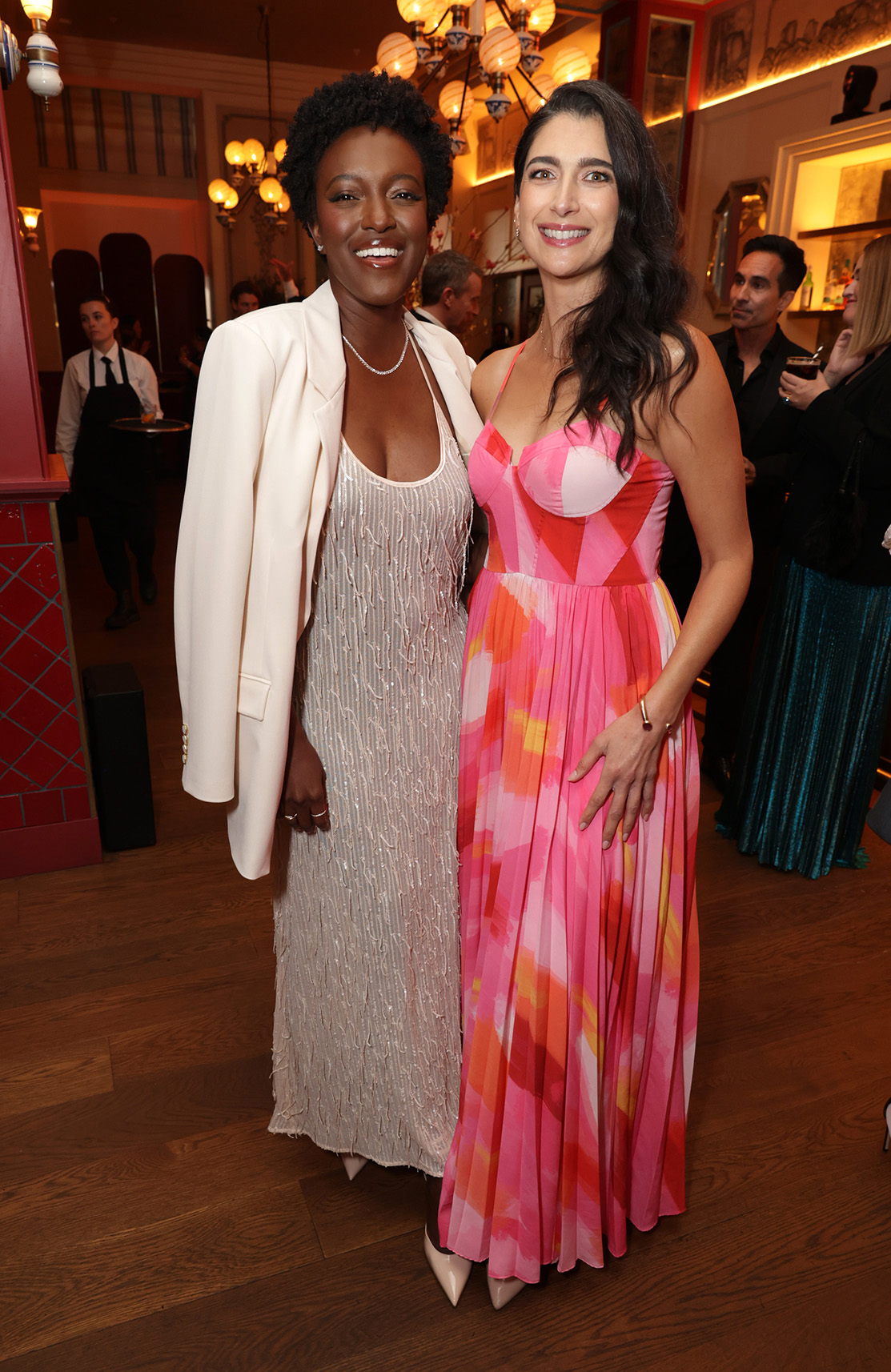 Krys Marshall (L) and Tiffany Lonsdale seen at the Apple TV+ Emmy Awards post ceremony reception at Mother Wolf on January 15, 2024 in Los Angeles, California.