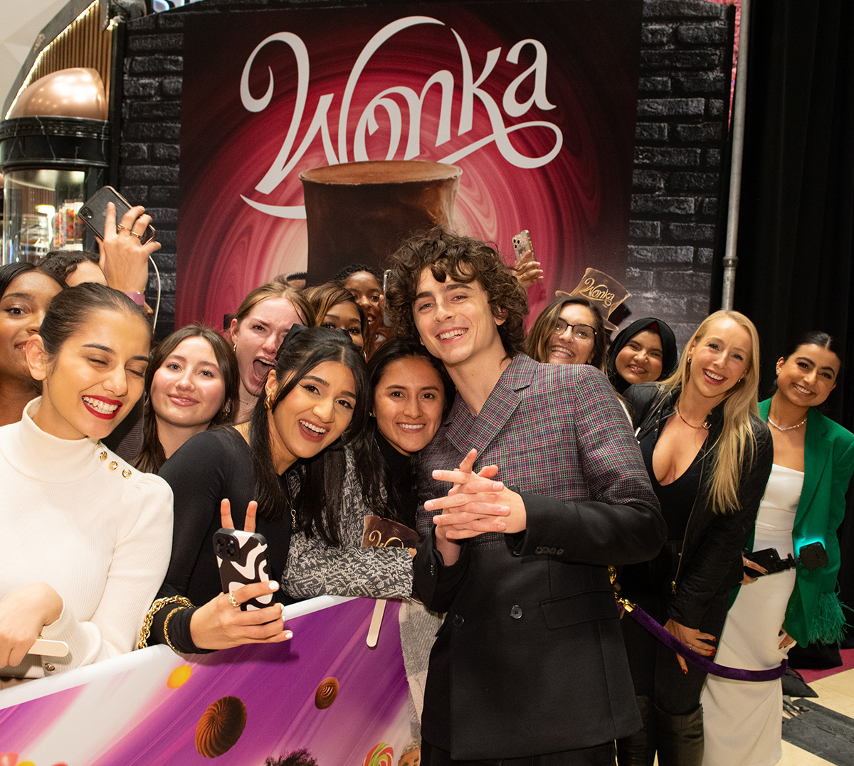 WONKA - TORONTO FAN EVENT - DECEMBER 13, 2023 - Timothée Chalamet attends a Fan Event in Toronto. 